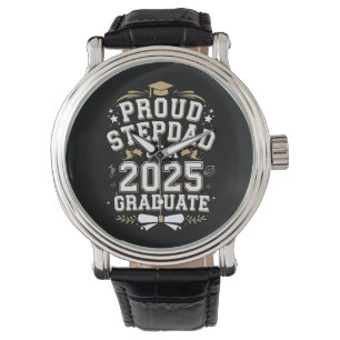 Stolzer Stiefvater eines 2025er Absolventen Abschl Armbanduhr