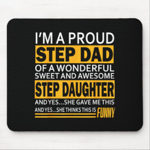 Stolzer Stiefvater Vatertagsgeschenk für Stiefvate Mousepad
