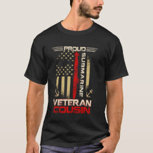 Stolzer U-Boot-Veteran-Cousin US-Flagge Patriotisc T-Shirt