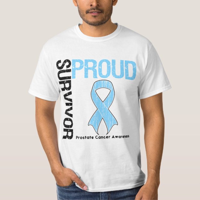 Stolzer Überlebender - Prostatakrebs T-Shirt (Vorderseite)