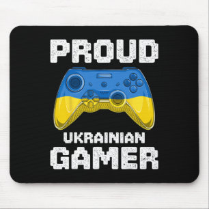Stolzer ukrainischer Gamer Ukraine-Flagge Videospi Mousepad