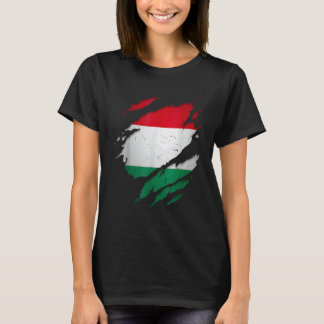 Stolzer Ungar zerrissene ungarische Flagge T-Shirt