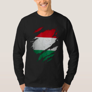 Stolzer Ungar zerrissene zerrissene ungarische Fla T-Shirt