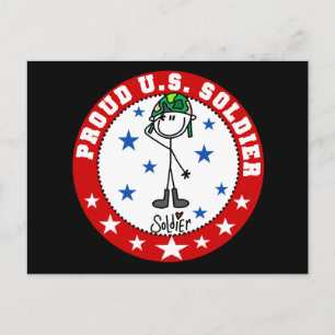 Stolzer US-Soldat Postkarte