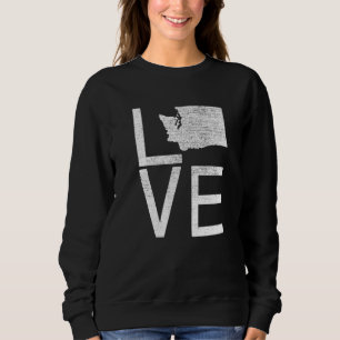 Stolzer USA-Fan Bundesstaat Washington Liebeskart Sweatshirt