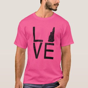 Stolzer USA-Fan-Staat New Hampshire Liebeskarte Ne T-Shirt