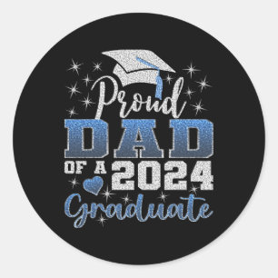 Stolzer Vater 2024 Graduate Phantastische Uni Runder Aufkleber