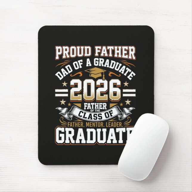 Stolzer Vater Absolvent der Klasse 2026 Mousepad (Mit Mouse)