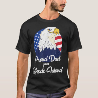 Stolzer Vater aus Rhode Island Happy Vatertag T-Shirt