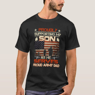 Stolzer Vater der Armee unterstützt meinen Sohn, w T-Shirt