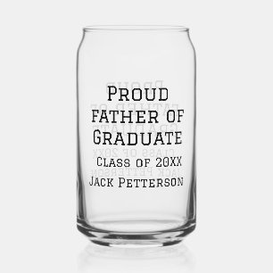 Stolzer Vater der Graduiertenklasse von 20XX fügen Dosenglas