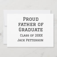 Stolzer Vater der Graduiertenklasse von 20XX fügen