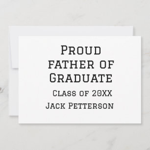 Stolzer Vater der Graduiertenklasse von 20XX fügen Einladung