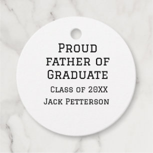 Stolzer Vater der Graduiertenklasse von 20XX fügen Geschenkanhänger