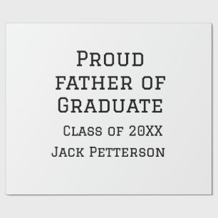 Stolzer Vater der Graduiertenklasse von 20XX fügen Geschenkpapier