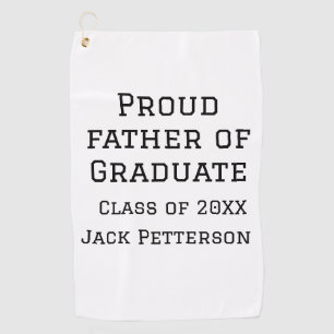 Stolzer Vater der Graduiertenklasse von 20XX fügen Golfhandtuch