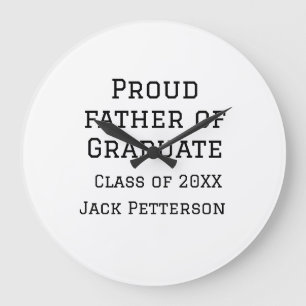 Stolzer Vater der Graduiertenklasse von 20XX fügen Große Wanduhr