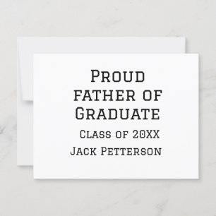 Stolzer Vater der Graduiertenklasse von 20XX fügen Postkarte