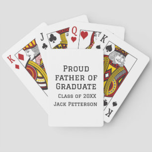 Stolzer Vater der Graduiertenklasse von 20XX fügen Spielkarten