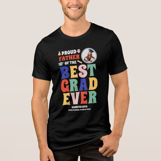 Stolzer Vater des besten Fotos aller Zeiten Tri-Blend Shirt (Vorderseite)