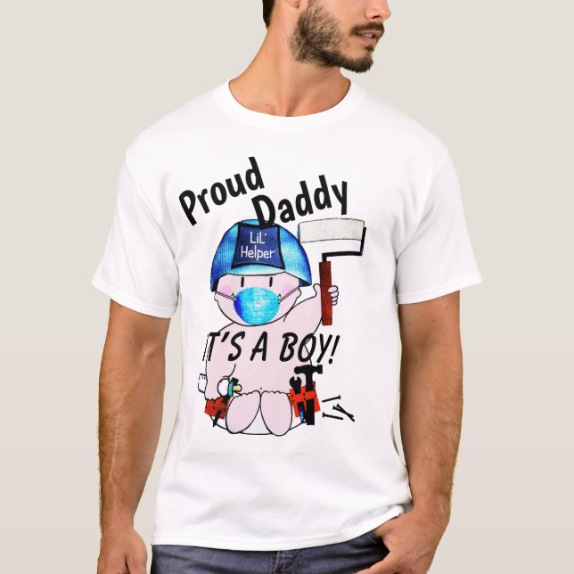 Stolzer Vater des neuen Baby Boy Carpenters T-Shirt (Vorderseite)