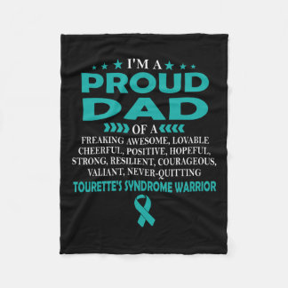 Stolzer Vater des Tourette-Syndroms Warrior Fleecedecke