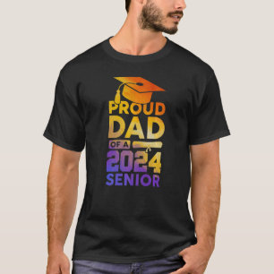 Stolzer Vater einer 2024 höheren Klasse des Abschl T-Shirt