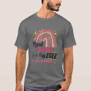 Stolzer Vater einer Klasse von 2022 rosafarbenem L T-Shirt