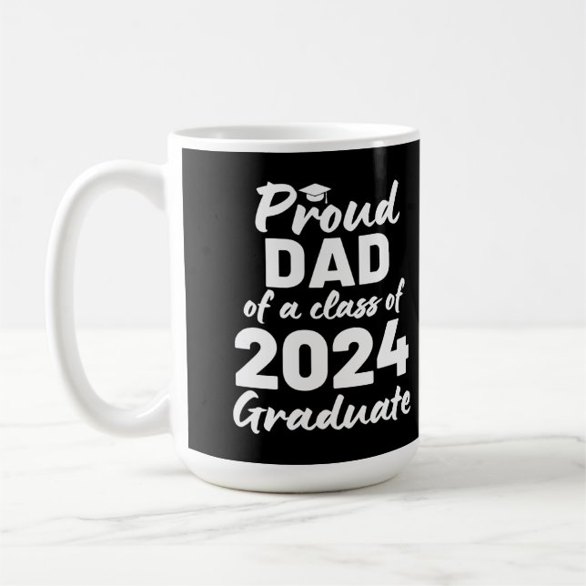 Stolzer Vater einer Klasse von 2024 Hochschulabsol Kaffeetasse (Links)