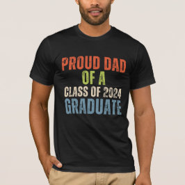 Stolzer Vater einer Klasse von 2024 Hochschulabsol T-Shirt