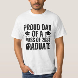 Stolzer Vater einer Klasse von 2024 Hochschulabsol T-Shirt