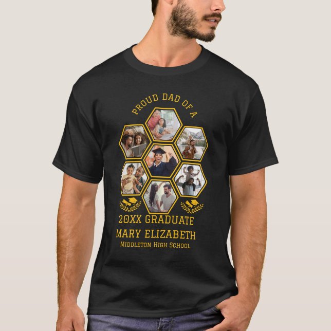Stolzer Vater eines 20XX-Absolventen | FotoCollage T-Shirt (Vorderseite)