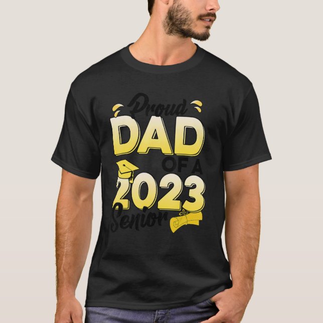 Stolzer Vater eines Abschlusses 2023 T-Shirt (Vorderseite)