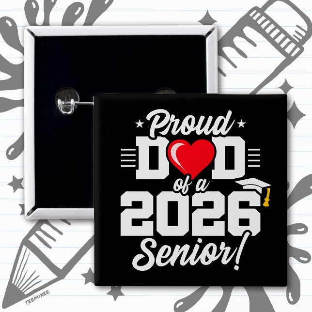 Stolzer Vater eines Absolventen 2026 Zitat Button (Von Creator hochgeladen)