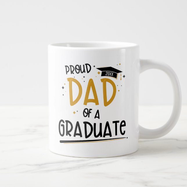 stolzer Vater eines Absolventen Jumbo-Tasse (Rechts)
