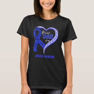 Stolzer Vater eines Ataxia Warrior Blue Ribbon Mat T-Shirt