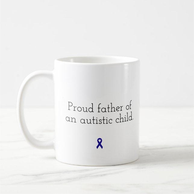 Stolzer Vater eines autistischen Kindes Kaffeetasse (Links)