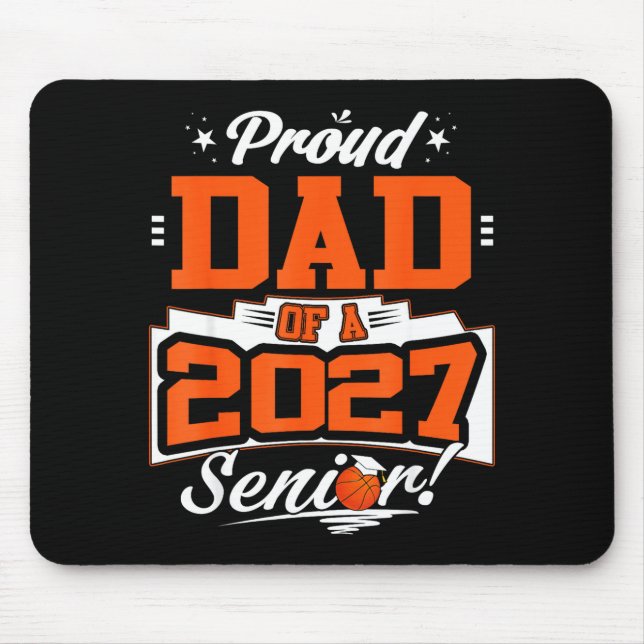 Stolzer Vater eines Basketball-Absolventen der Abs Mousepad (Vorne)
