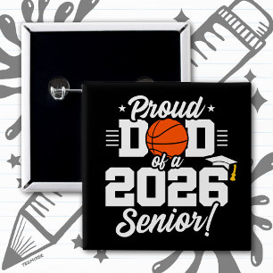 Stolzer Vater eines Basketball-Absolventen der Kla Button