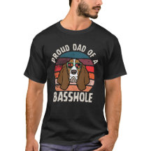 Stolzer Vater eines Basshole lustigen Basset Hound