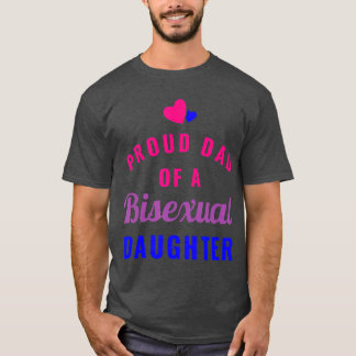 Stolzer Vater eines Bisexuellen T-LGBT-Stolzes T-Shirt
