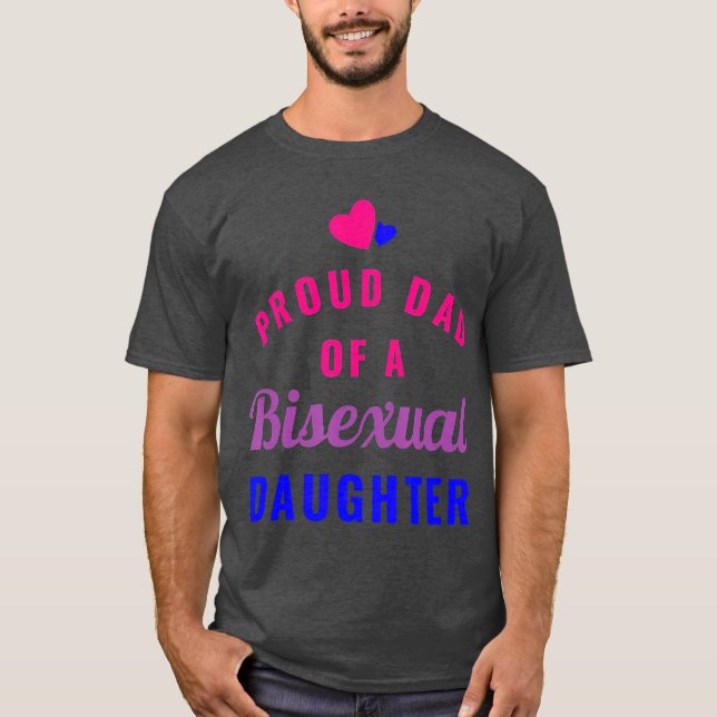 Stolzer Vater eines Bisexuellen T-LGBT-Stolzes T-Shirt (Vorderseite)