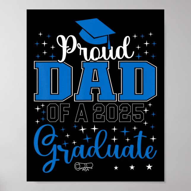 Stolzer Vater eines Cl von 2025 Graduat zum Abschl Poster (Vorne)
