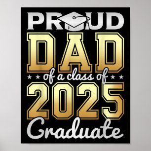 Stolzer Vater eines Cl von 2025 Graduate Abschluss Poster