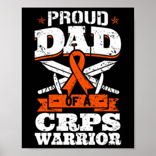Stolzer Vater eines CRPS-Kriegers RSD-Sensibilisie Poster