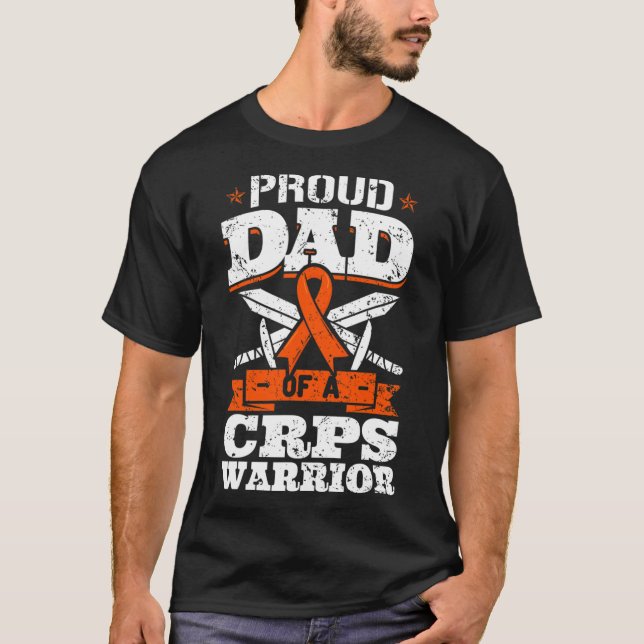 Stolzer Vater eines CRPS-Kriegers RSD-Sensibilisie T-Shirt (Vorderseite)