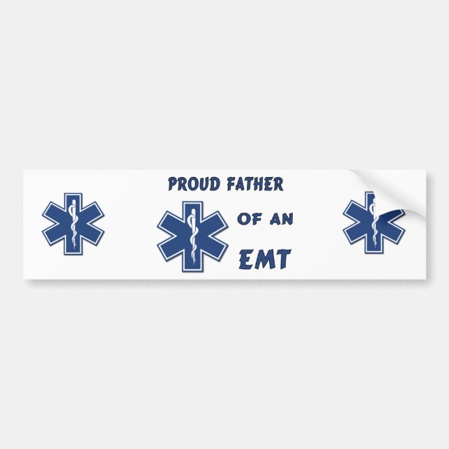 Stolzer Vater eines EMT Autoaufkleber (Vorne)