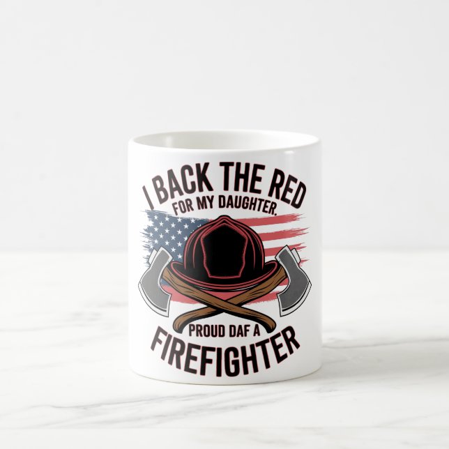 Stolzer Vater eines Feuerwehrmanns Kaffeetasse (Mittel)