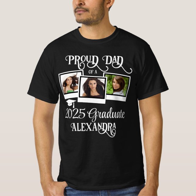 Stolzer Vater eines Fotos für Abschluss im Jahr 20 T-Shirt (Vorderseite)