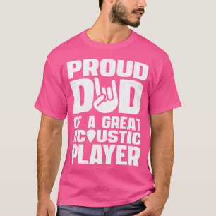 Stolzer Vater eines großen akustischen Gitarrenspi T-Shirt